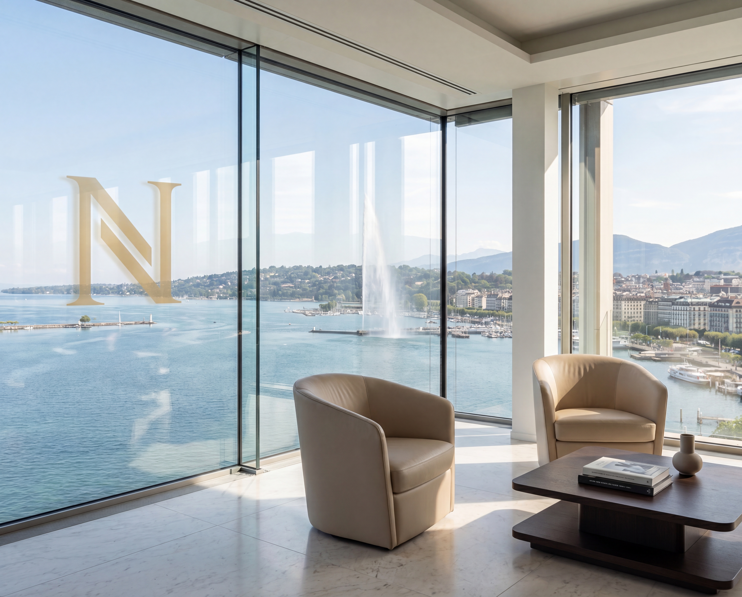 Bureau premium avec vue sur le lac Léman